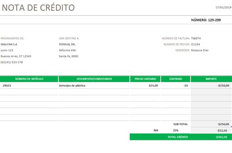Plantilla Excel Para Nota De Cr Dito Descarga Gratis The Best Porn
