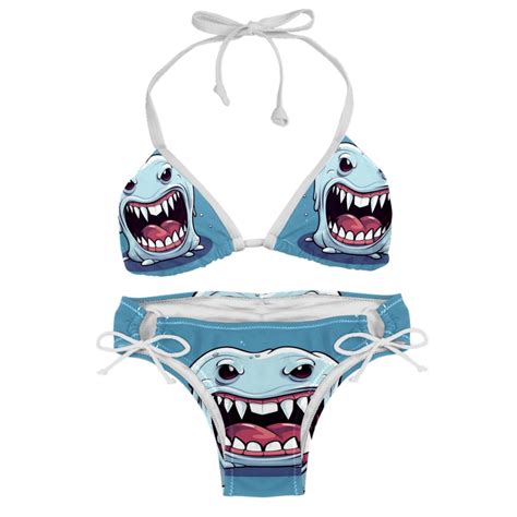 Tiny Teeth Detachable Sponge Adjustable Strap Bikini Set Two Pack Swim Suit Swimsuits Bikini