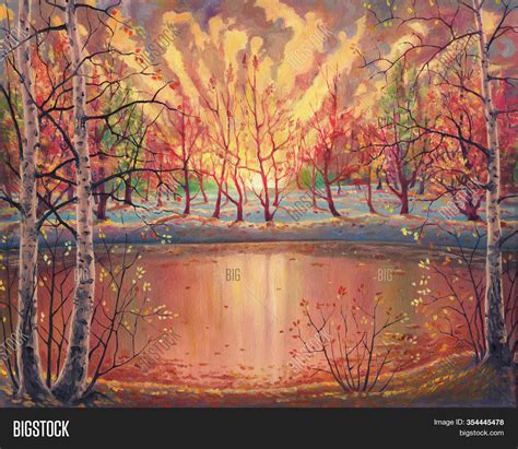 Oil Painting Sunset Image & Photo (Free Trial) | Bigstock