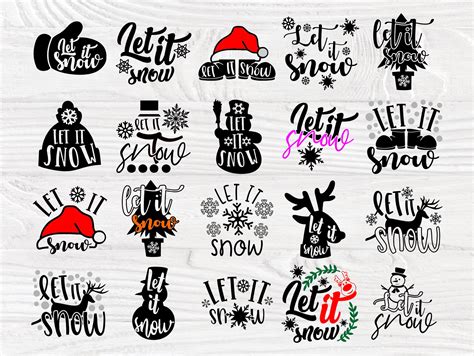 Let It Snow Svg Bundle Winter Svg Christmas Svg Etsy