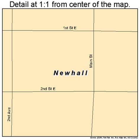 Newhall Iowa Street Map 1956055