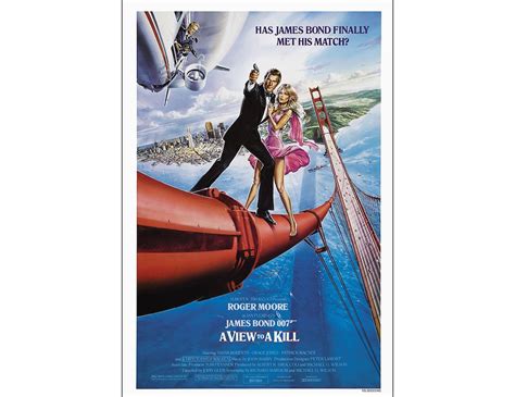 A View to A Kill Movie Poster 1985 James Bond Action One Sheet Artwork - Etsy