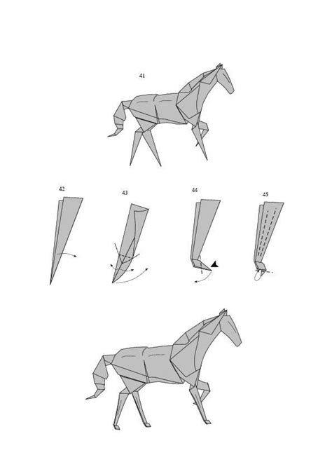 Origami Horse Diagrams