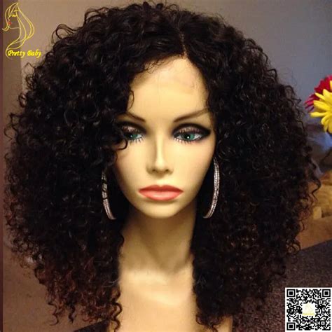 150 Density Virgin Peruvian Glueless Human Hair Lace Wig Afro Kinky Curly Full Lace Lace