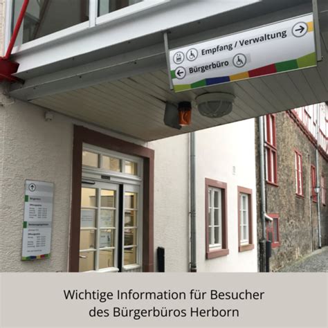 Information Zu Ge Nderten Ffnungszeiten Im B Rgerb Ro Stadt Herborn