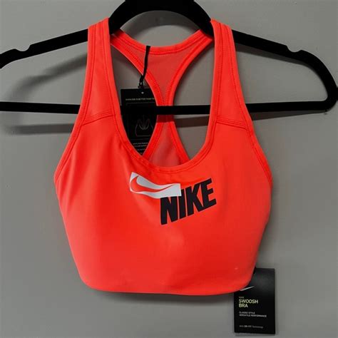 Nike Intimates And Sleepwear Nike Swoosh Bright Mango Logo Drifit Sports Bra Poshmark