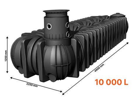 Cuve de récupération d eau de pluie 10000L Graf PLATINE XL ultra plate