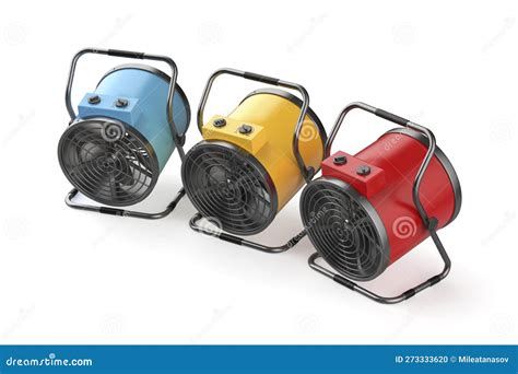 Three Industrial Electric Fan Heaters Stock Photography Cartoondealer