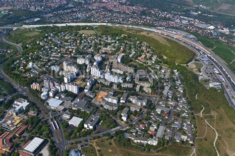 W Rzburg Von Oben Plattenbau Hochhaus Wohnsiedlung Im Ortsteil