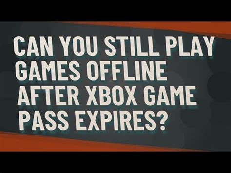 how to play game pass games offline