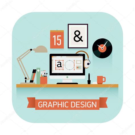 Graphic Design Workplace Stock Vector Image By ©mashatace 62769983