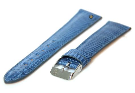 Uhrenarmband Mm Hellblau Echtes Eidechsenleder Uhrenarmbandshop De