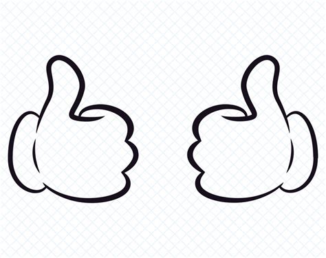 Thumbs Up Svg Mickey Thumbs Up Svg Thumbs Up Svg File Double Etsy