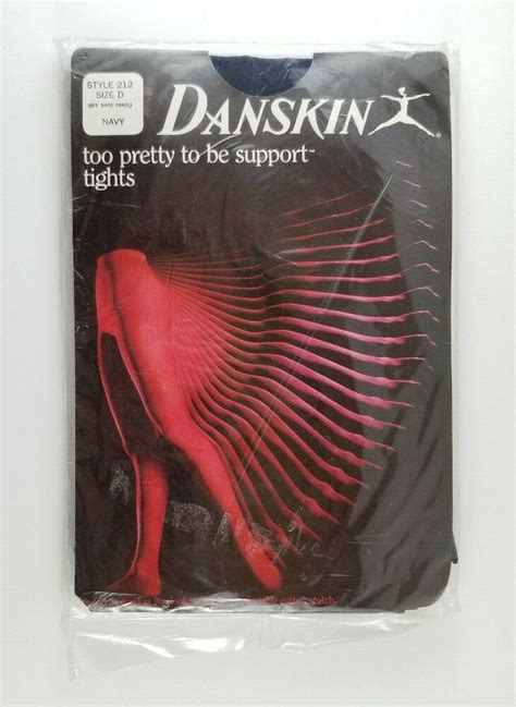 Vintage Danskin Tights Style 212 Size D Navy Blue 1982 Danskin Womens Fashion Vintage