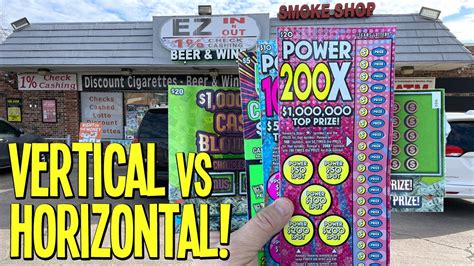 Vertical Vs Horizontal ⫸ Surprise Winner 🔴 180 Texas Lottery Scratch Offs Youtube