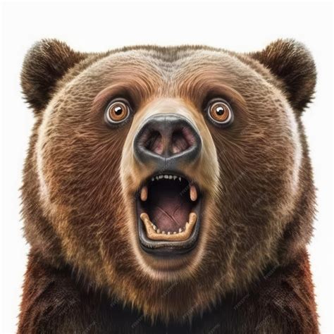 Premium AI Image | expressive emoticon face bear emoji