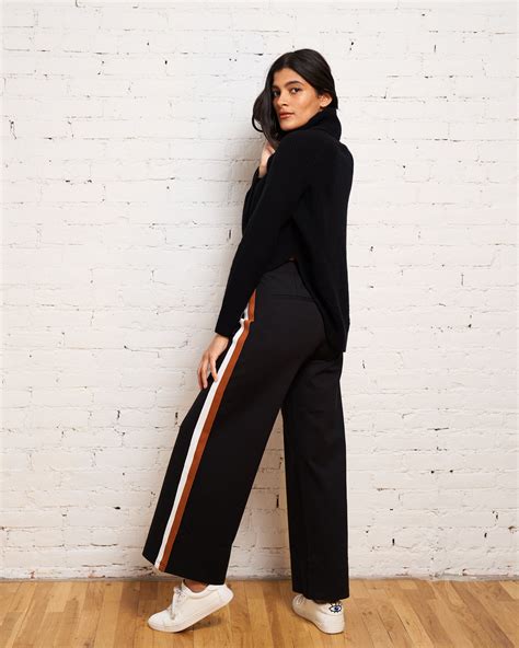 Stephanie Wide Leg Stripe Pants Orange White Stripe Stripe Pants