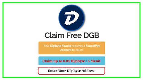 DIGIBYTE FAUCET FREE CLAIM 0 04 DIGIBYTE 5 MENIT INSTAN PAYMENT TO