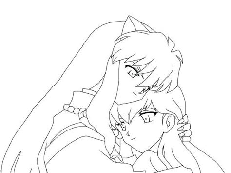 Inuyasha And Kagome Coloring Pages At Free Printable