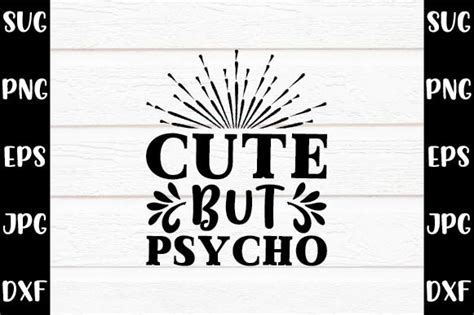 Cute but Psycho Graphic by MockupStory · Creative Fabrica