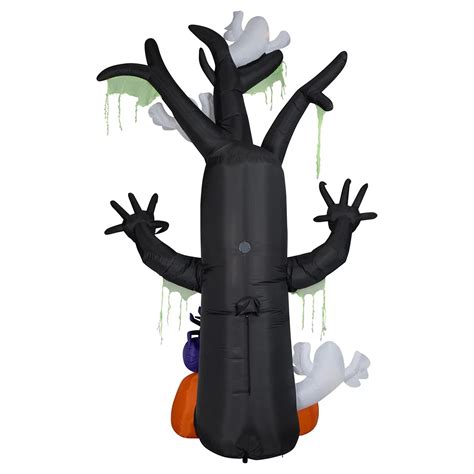 Gemmy Animated Airblown Inflatable Haunted Tree And Ghosts With