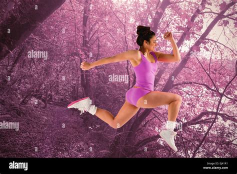 Beautiful Fit Slim Brunette Running Hi Res Stock Photography And Images Alamy