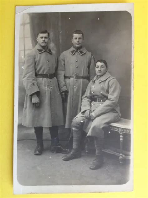 CARTE PHOTO SERVICE MILITAIRES SOLDATS Uniforme du 129 ème Régiment EUR