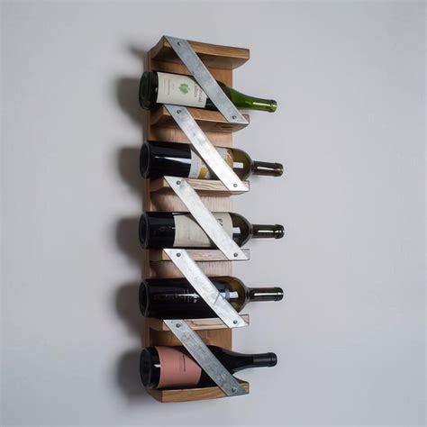 Modern Industrial Wall Wine Rack Alpine Wine Design