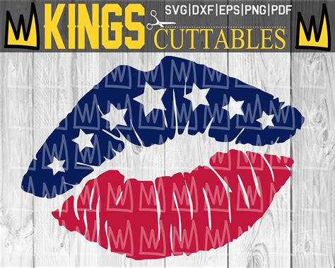 Svg Flag Lips Svg Usa Flag Lips Fourth Of July Svg Patriotic Svg 4th Of