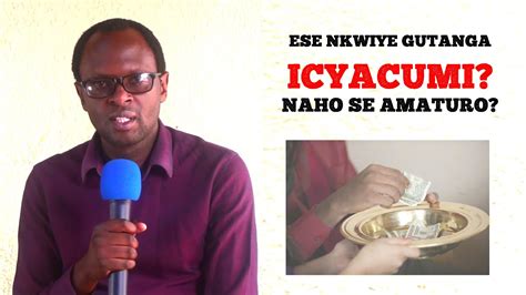 Ibisambo Mu Nzu Y Imana Ese Koko Icyacumi N Amaturo Ni Ngombwa