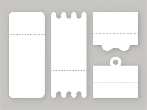 Premium Vector | Print blank tickets template design