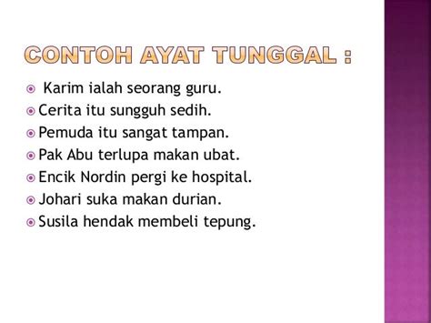 Contoh Ayat Tunggal Dan Ayat Majmuk Savesave Contoh Ayat Tunggal Dan - Riset