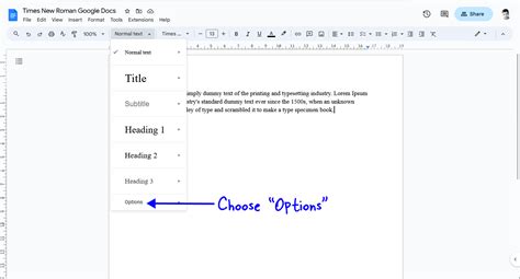 How To Make Times New Roman Default On Google Docs