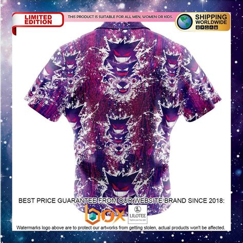 Best Trippy Ghostly Evolution Ghastly Haunter Gengar Pokemon Button Up