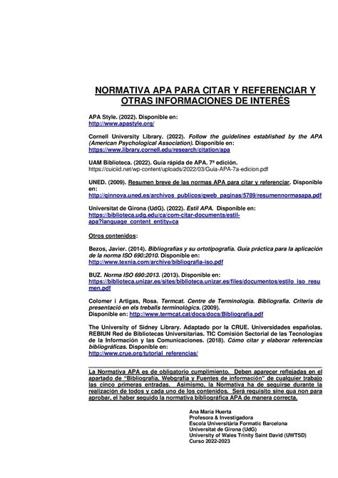 Normativa Apabibliografíay Fuentescitaryreferenciarcurso 20202 2023