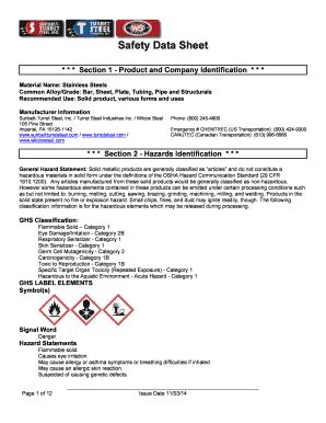 Fillable Online Safety Data Sheet Section Product And Company