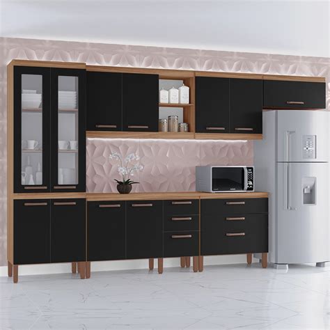 Cozinha Completa Modulada Tuboarte Gata Mdf Balc Es