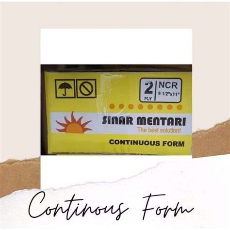 Jual KERTAS NCR CONTINUOUS FORM 2 PLY FULL SINAR MENTARI 62234155