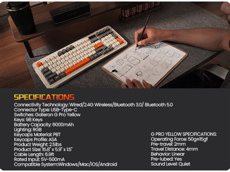 Mua L Wireless Mechanical Keyboard With Tft Lcd Hot Swappable Rgb Keyboard W Gateron G