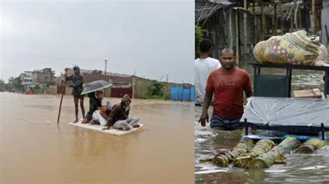 Assam Flood Situation Critical Brahmaputra Flowing Above Danger Mark