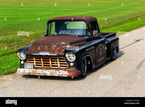 1956 Chevrolet Custom Rat Rod Pickup Truck Stock Photo - Alamy