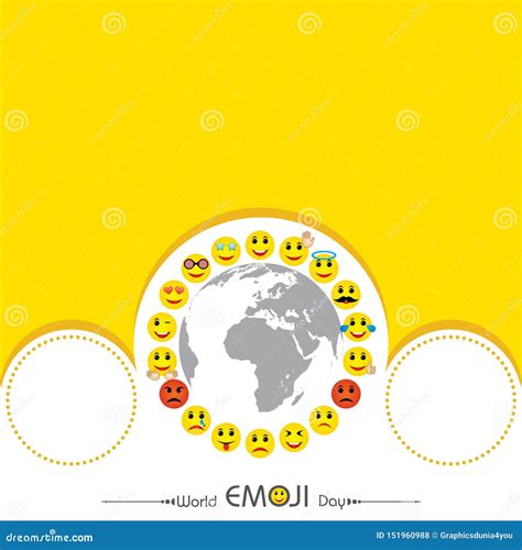 Salutation De Jour D Emoji Du Monde 17 Juillet Illustration De