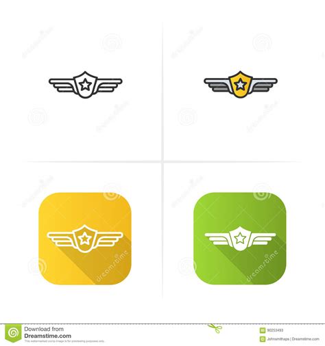 Pilot Label Linear Icon Thin Line Illustration Vector Isolated