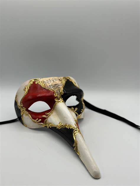 Venetian Mask Scaramouche Long Nose Mask Venetian Long Nose Etsy