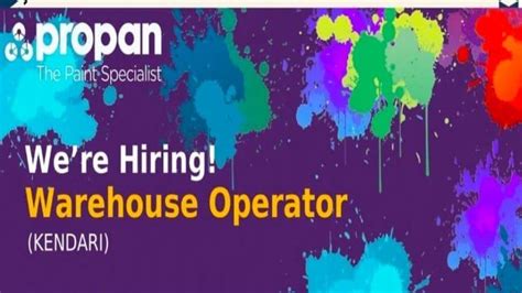 Lowongan Kerja Kendari PT PROPAN RAYA Buka Loker Warehouse Operator