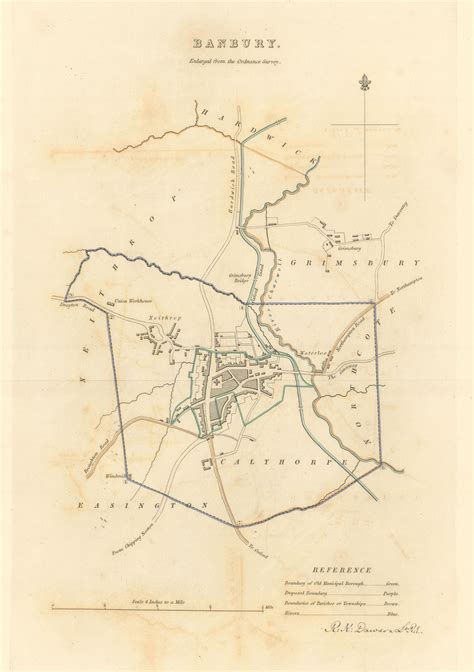 Banbury Boroughtown Plan Boundary Commission Oxfordshire Dawson