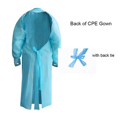 Disposable Plastic Apron Level 3 Disposable Cpe Gown With Thumb Hook