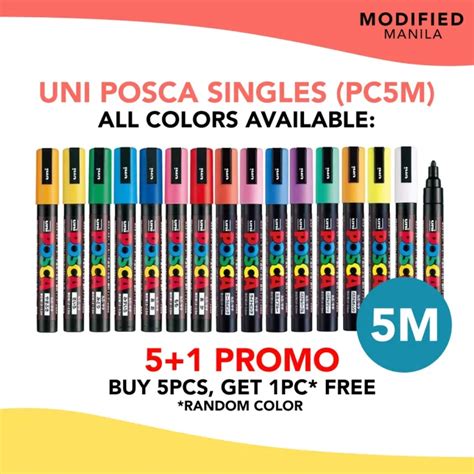 M Uni Posca Paint Marker Pc M Medium Point Per Piece Pastel