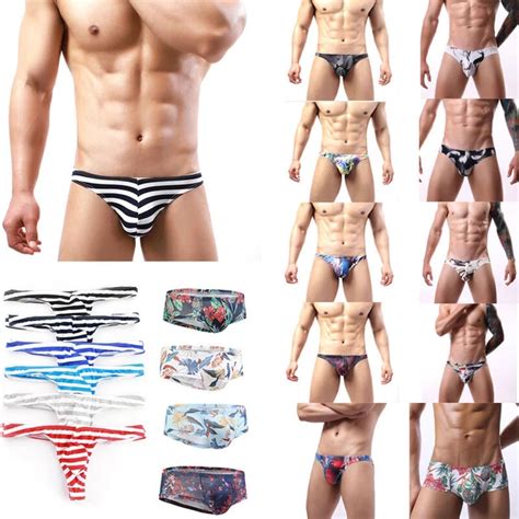 MEN SHORTS UNDERPANTS Thong Bulge Pouch G String Panties Bikini Briefs