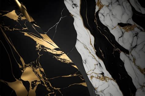 Elegante Textura De Fundo De M Rmore Preto Branco E Dourado Para Uso